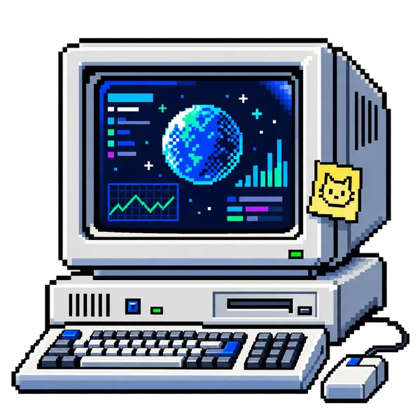 Pixel-art icon of a retro CRT computer terminal, representing INDEX:80's classic-computing data instrument aesthetic.